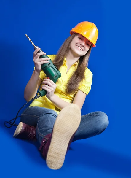 Pretty construction worker — Stock Photo, Image