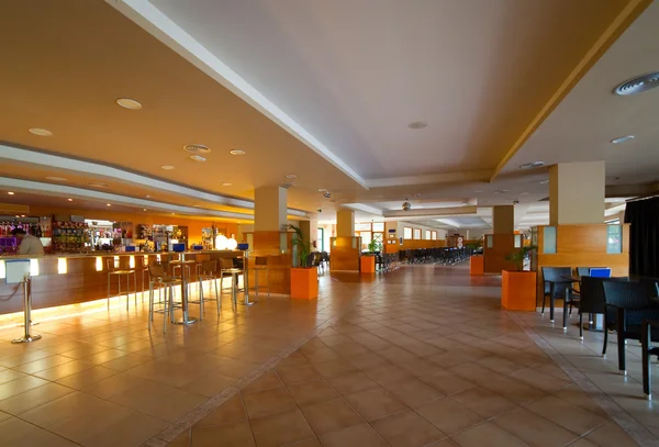 Hall in hotel with bar — Stock Photo, Image