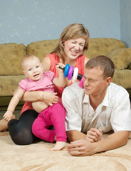 Happy parents with baby — Stock Photo, Image