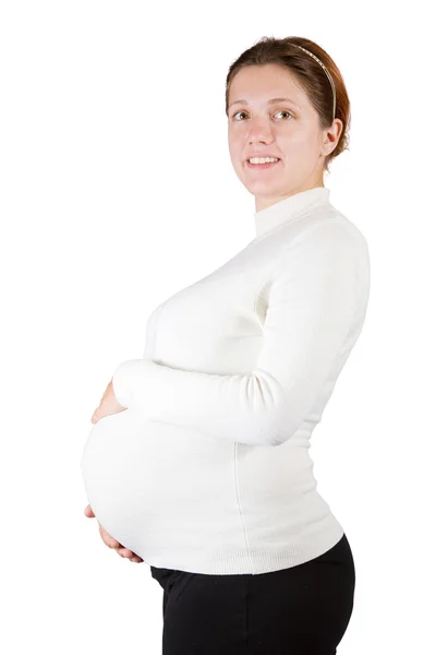 Mujer embarazada de 9 meses — Foto de Stock