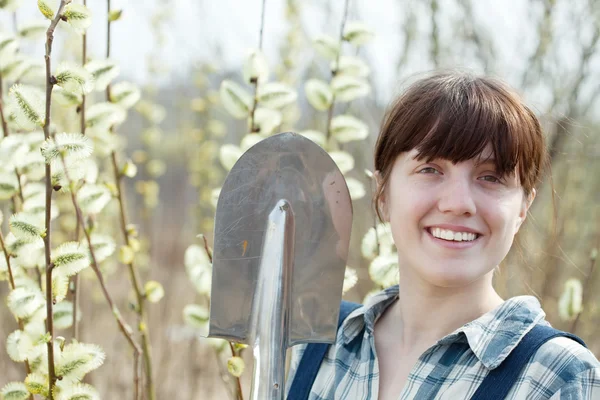 Happy female farmer — Stock Photo, Image