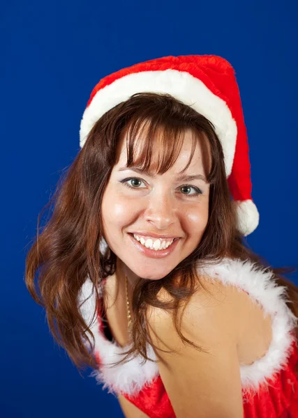 Happy girl dressed like Snow Maiden — Stock Photo, Image