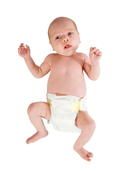 Lilla baby i blöja — Stockfoto