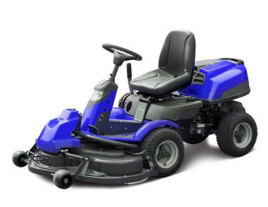 Blue lawn mower clipart