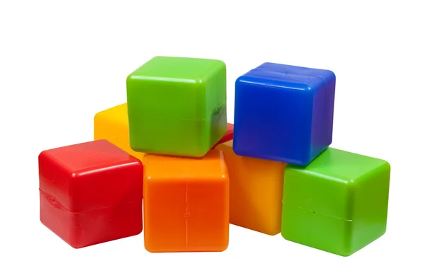 Pocos bloques de juguete de plástico —  Fotos de Stock