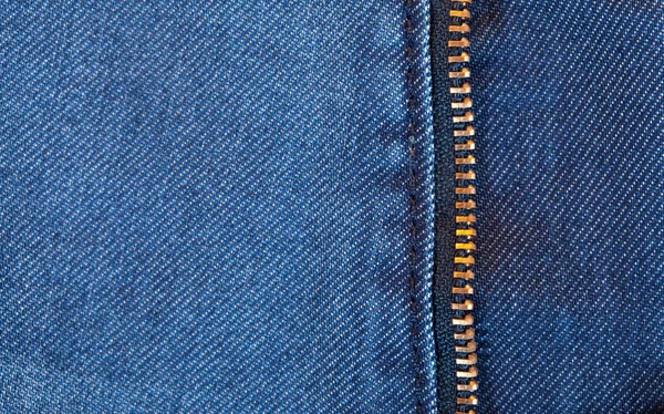 Jeans background with zipper — Stock Photo, Image