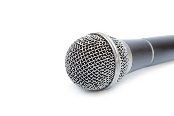 एक सफेद पृष्ठभूमि पर अलग माइक्रोफोन — स्टॉक फ़ोटो, इमेज