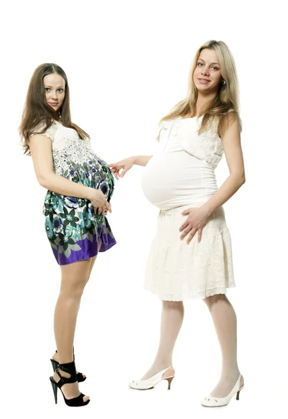 Két terhes nő. — Stock Fotó
