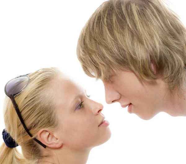 The first kiss Stock Image