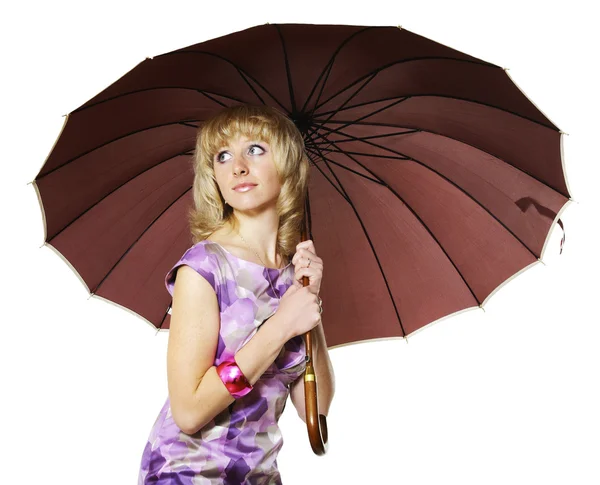 Под зонтиком — стоковое фото