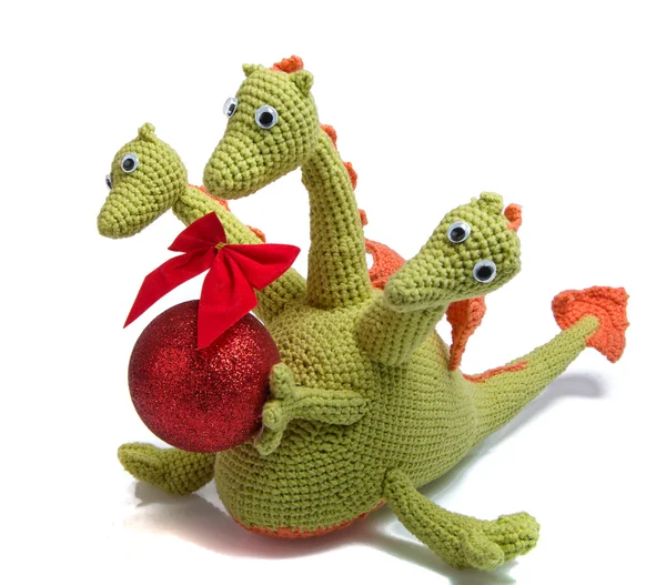 Knitted dragon — Stock Photo, Image