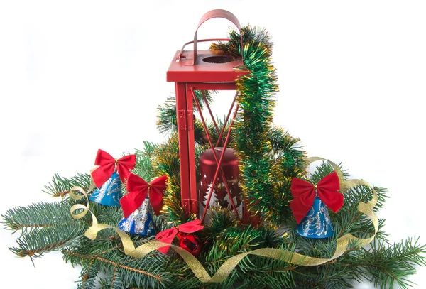 Karácsonyi dekoráció gyertyával — Stock Fotó