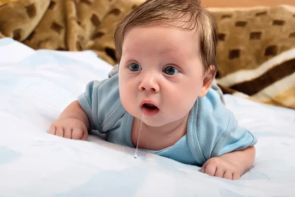 Cute little baby drool — Stock Photo, Image