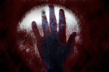 Spooky blood hand clipart
