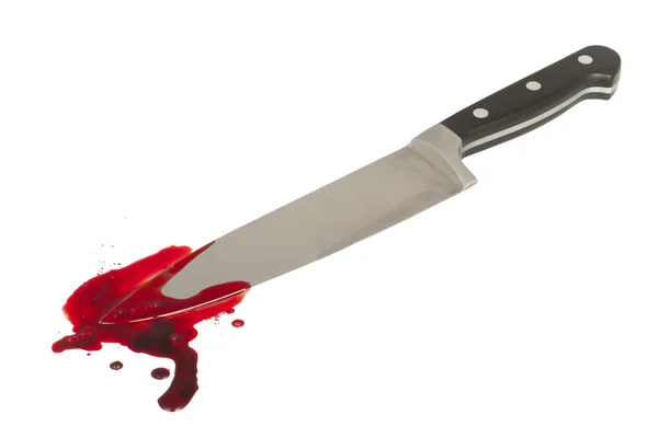 Kniv med en plats av blod — Stockfoto
