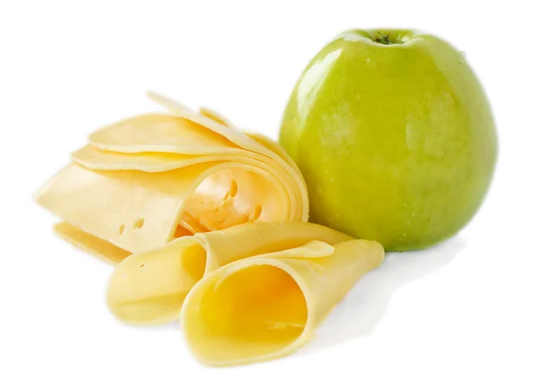 Sýr a jablko — Stock fotografie
