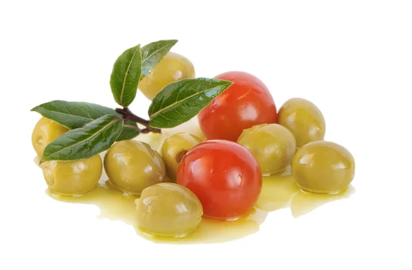 Olives et tomates — Photo