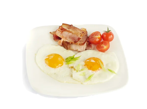 Pequeno-almoço Inglês isolado no fundo branco — Fotografia de Stock