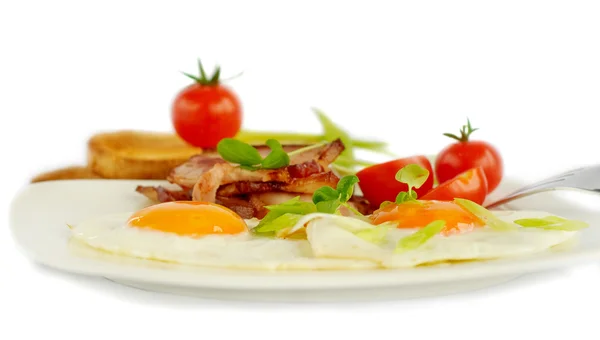 Toasts, eggs, bacon — Stock Photo, Image