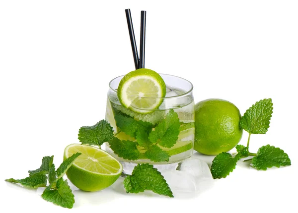 Mojito cocktail on white background Stock Picture