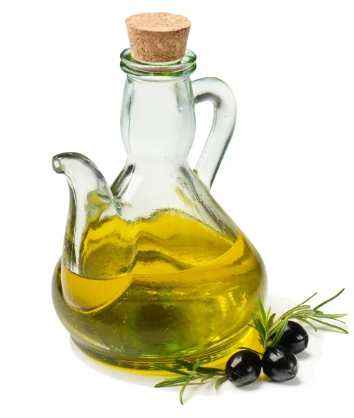 Olijfolie en olijven — Stockfoto