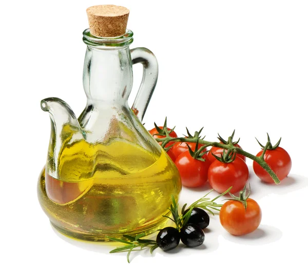 Оливковое масло и помидоры — стоковое фото