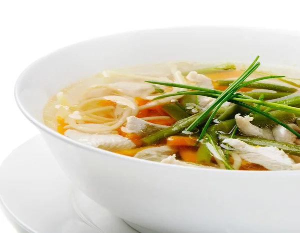 Cuenco de sopa de verduras de pollo — Foto de Stock