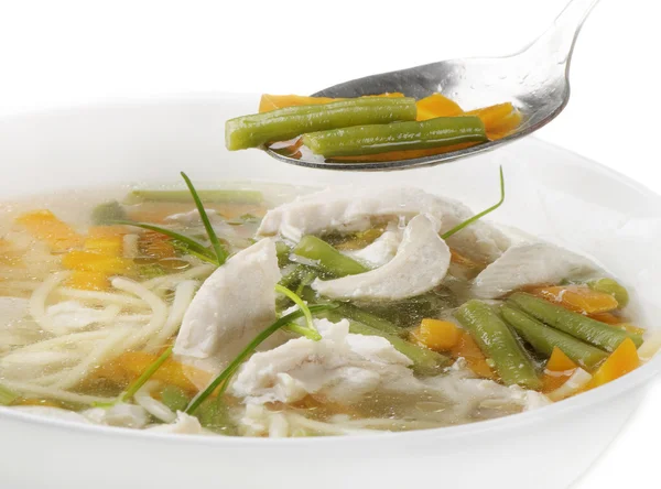 Cuenco de sopa de verduras de pollo —  Fotos de Stock