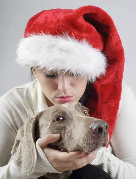 Young woman,dog Stock Picture