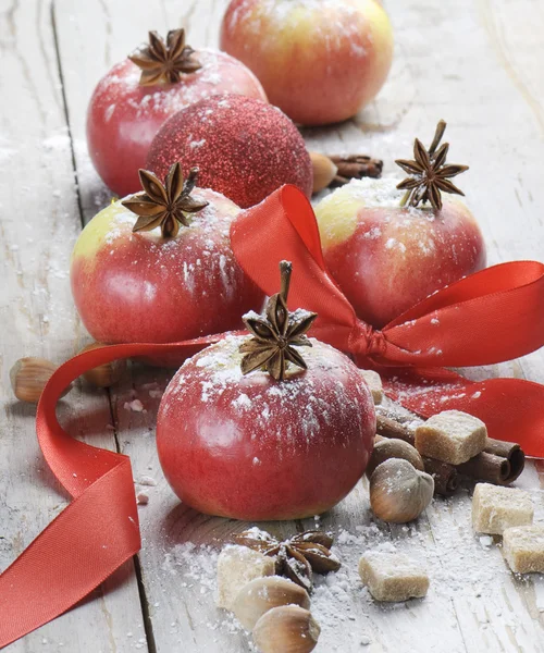 Vánoční jablka — Stock fotografie