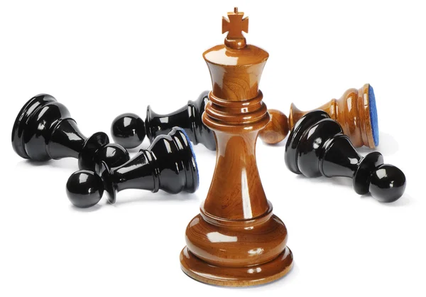 Schach isoliert auf weißem Hintergrund — Stockfoto