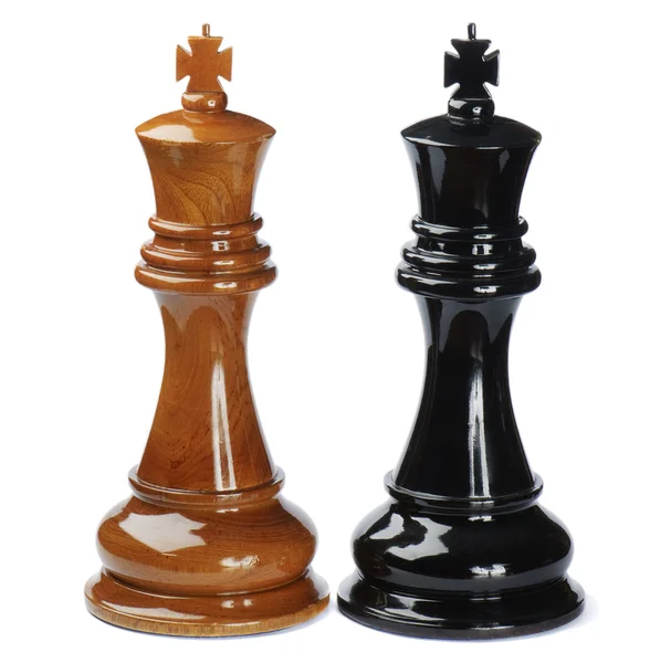 Σκάκι βασιλιά απομονωθεί σε λευκό — Φωτογραφία Αρχείου