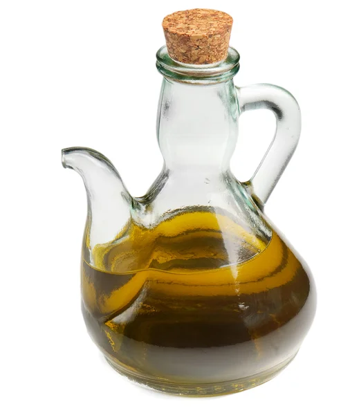 Olivový olej izolované na bílém — Stock fotografie