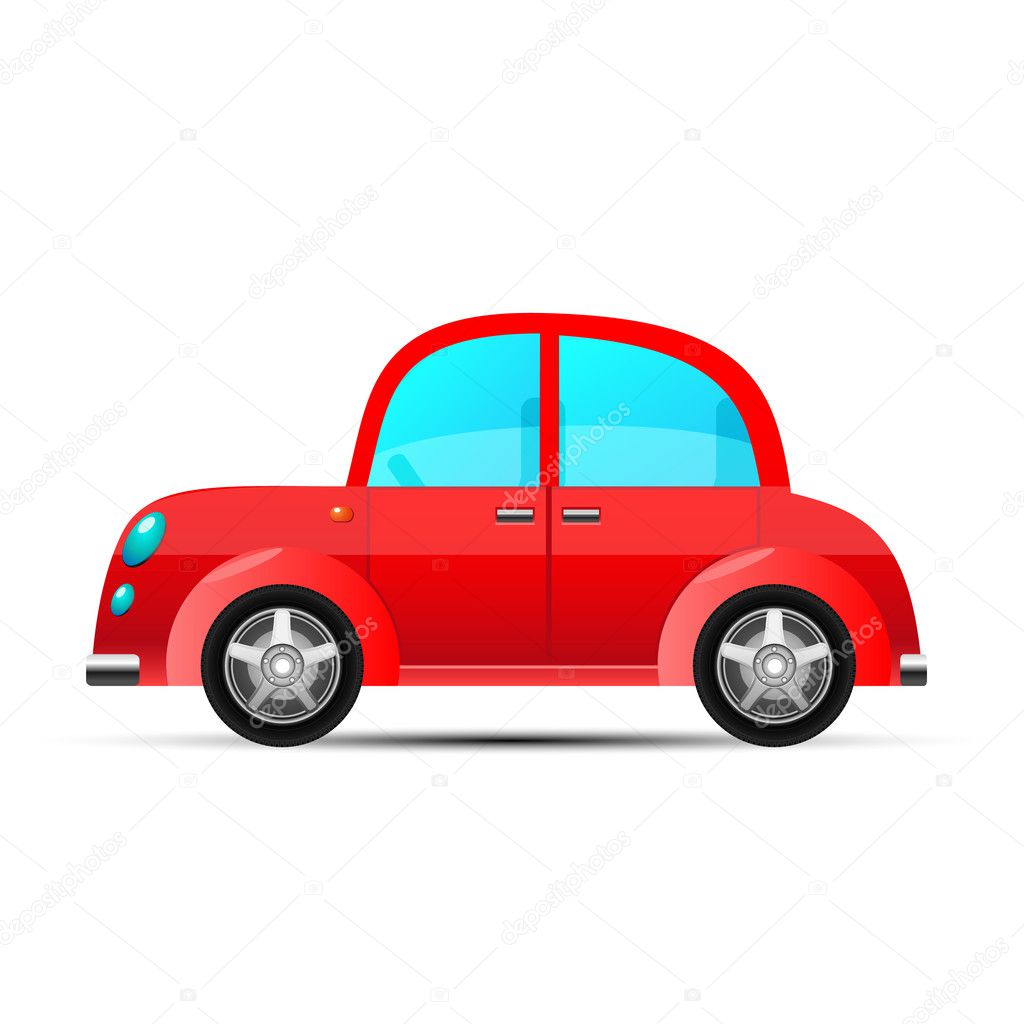 Red car, vector