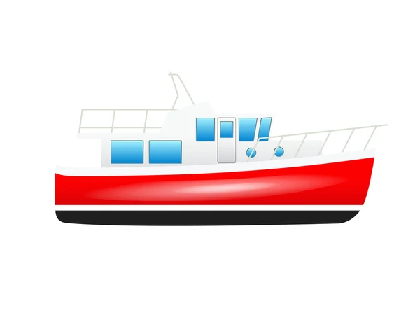Yacht su un bianco — Vettoriale Stock