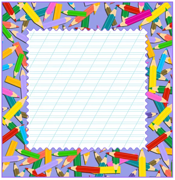 Frontière du crayon — Image vectorielle
