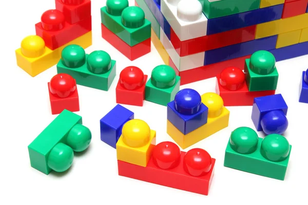 House of blocks - meccano toy — Stock Photo, Image
