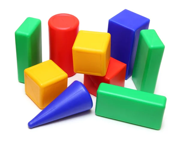 Color blocks - meccano toy — Stock Photo, Image