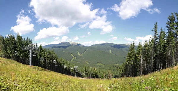 夏、カルパティア山脈、ウクライナのブコヴェリ スキー リゾート — ストック写真