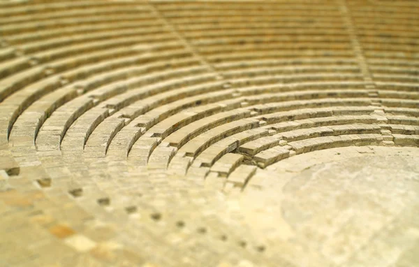 Teatro antigo em Kourion, Chipre (efeito Tilt-shift ) — Fotografia de Stock
