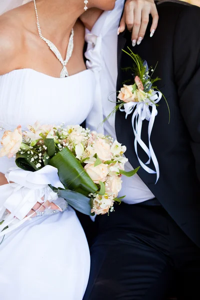 Bruiloft perzik-kleurig boeket — Stockfoto