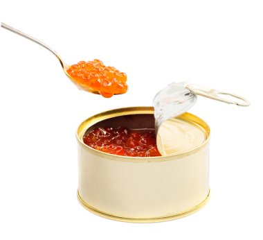 Red caviar isolated clipart