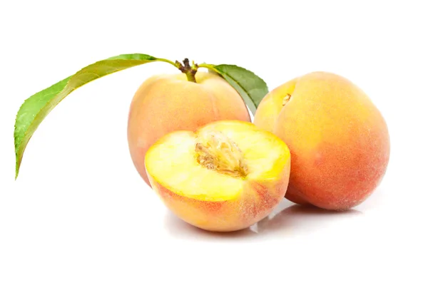 Персик изолирован — стоковое фото