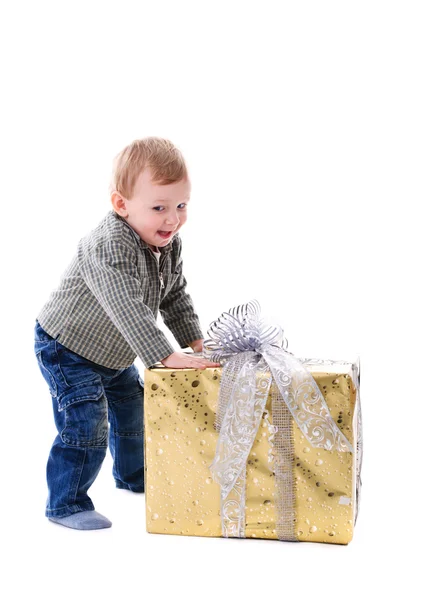 Çocuğa hediye izole — Stok fotoğraf