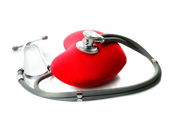 Stetoskop a srdce — Stock fotografie