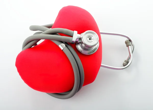 Stéthoscope et cœur — Photo