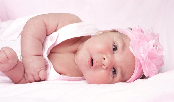 Baby girl in pink — Stock Photo, Image