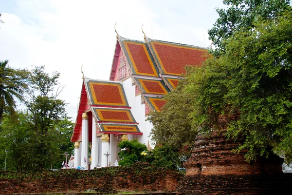 아유타야, 태국 궁전 와트 mongkolpraphitara 킹 — 스톡 사진