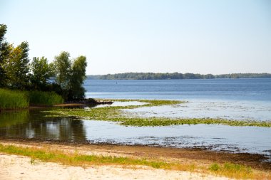 Dnipro Nehri'nin kıyısında