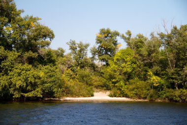 Dnipro Nehri'nin kıyısında
